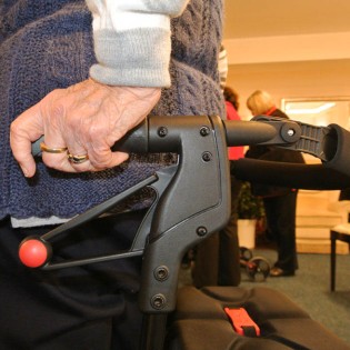 Rollator-Test Sitz