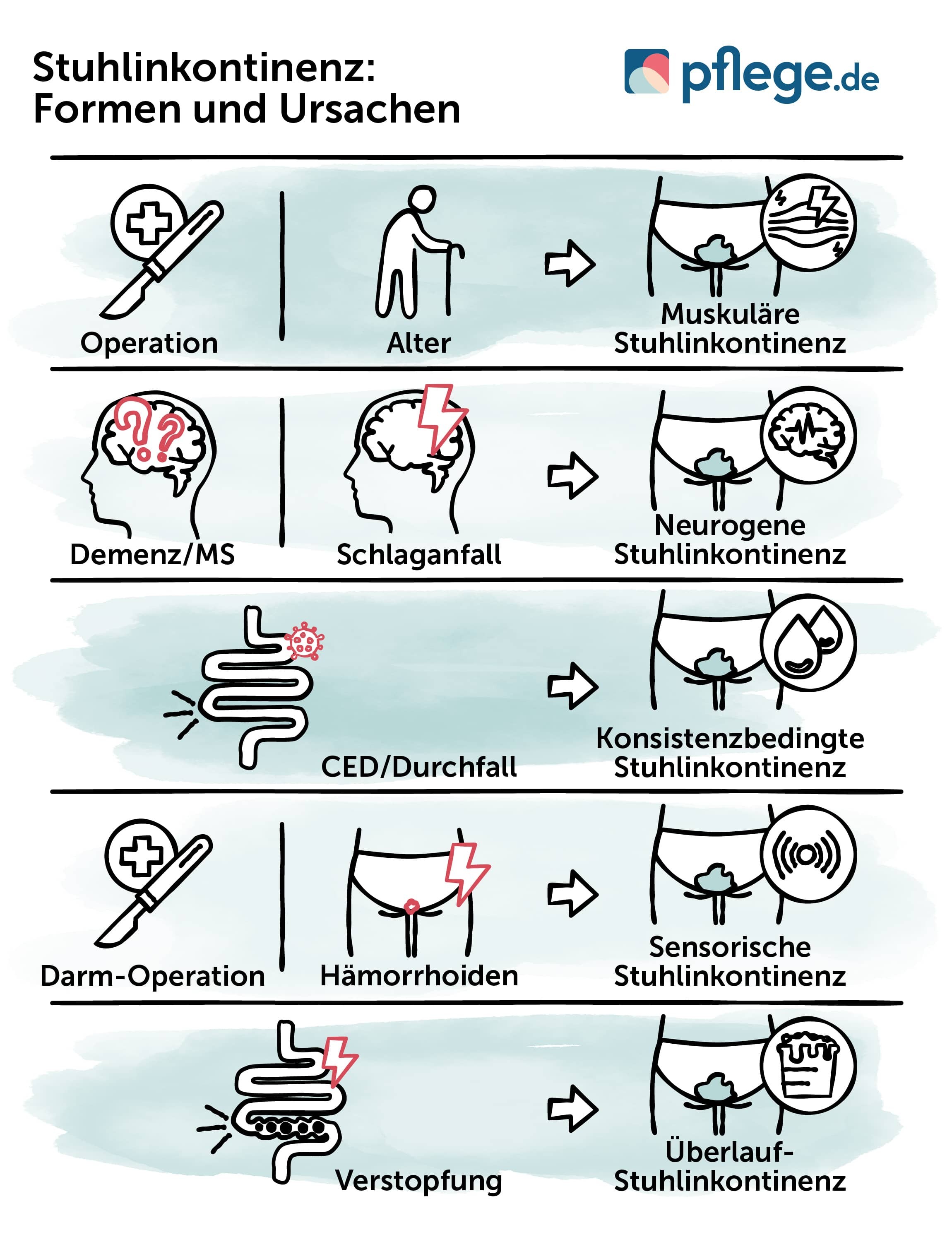 Stuhlinkontinenz Formen und Ursachen